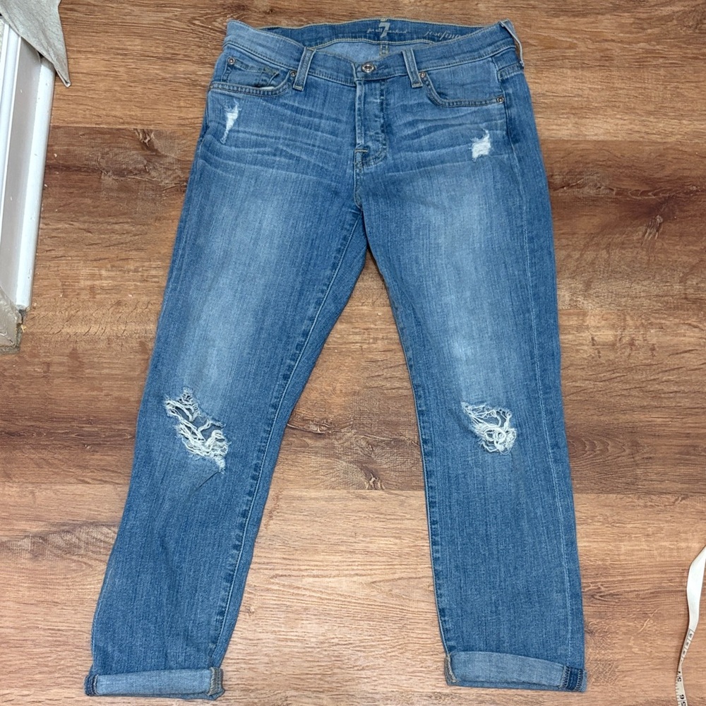 NWOT 7 For All Mankind Josefina Skinny Boyfriend Jeans Size 24 Women